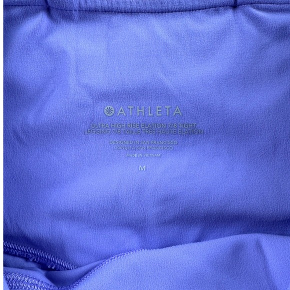 Athleta Elation 7/8 Leggings Ultra High Rise Purple Normcore Minimalist M Yoga - Picture 5 of 10